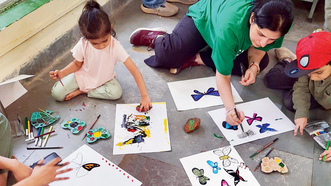 Participants paint at the 2023 edition students learn about butterflies at the Butterfly Garden in BNHS Nature Reserve