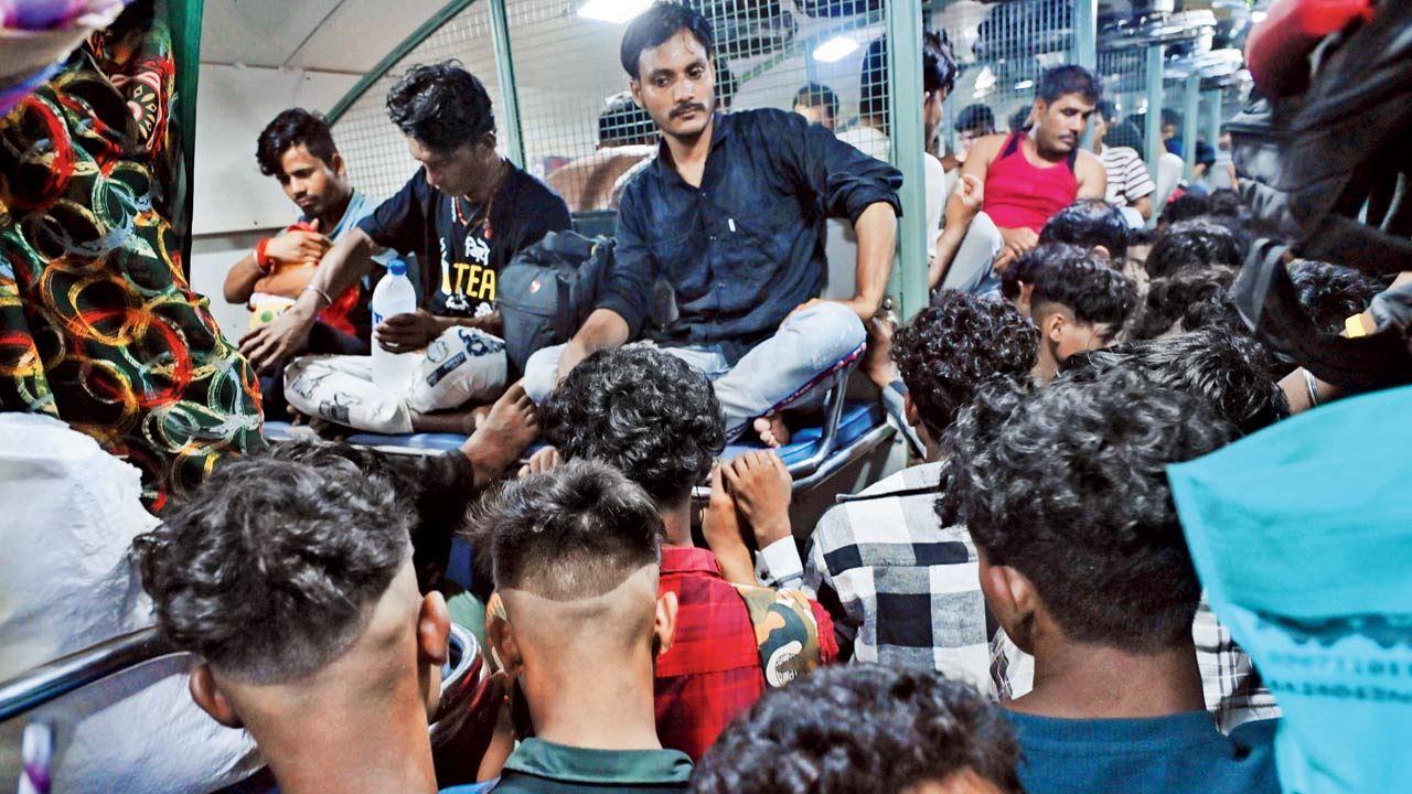 The crowded Jnaneswari Express on Tuesday