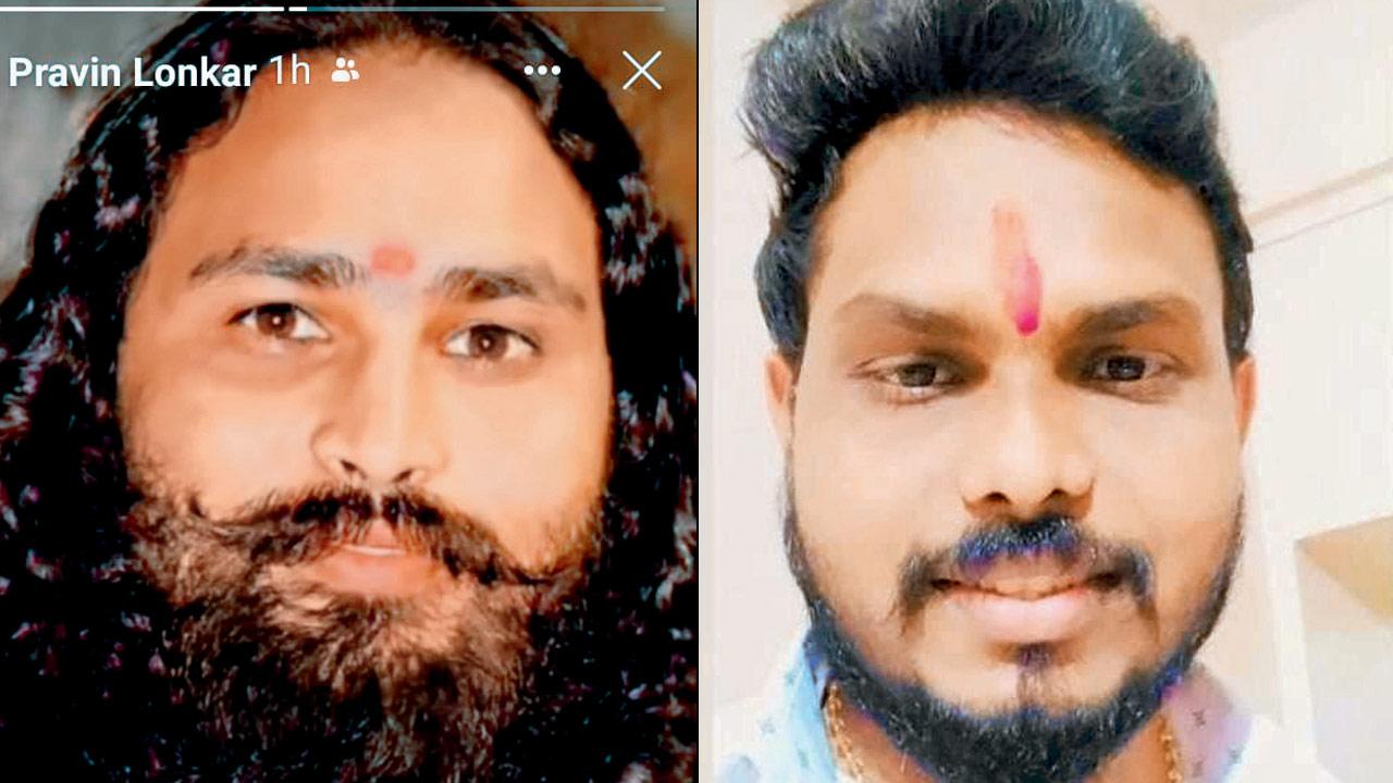 (Left) Pravin Lonkar, arrested by Mumbai police from Pune; Shubham Lonkar, one of the accused still absconding