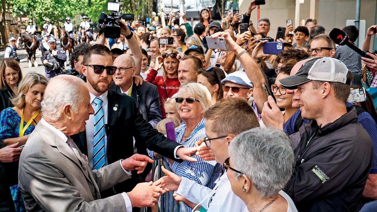Sydney locals greet Charles III and Queen Camilla at church