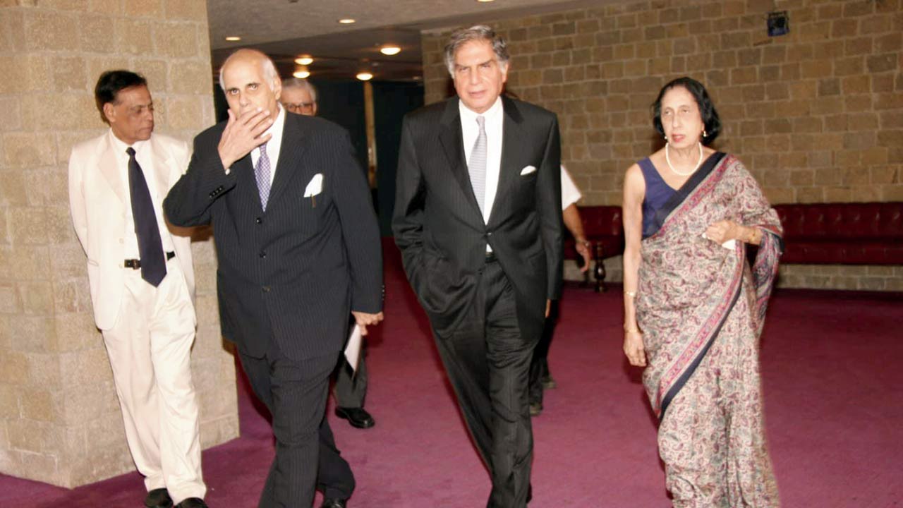 NCPA Chairman Khusroo Suntook (left) with Ratan Tata