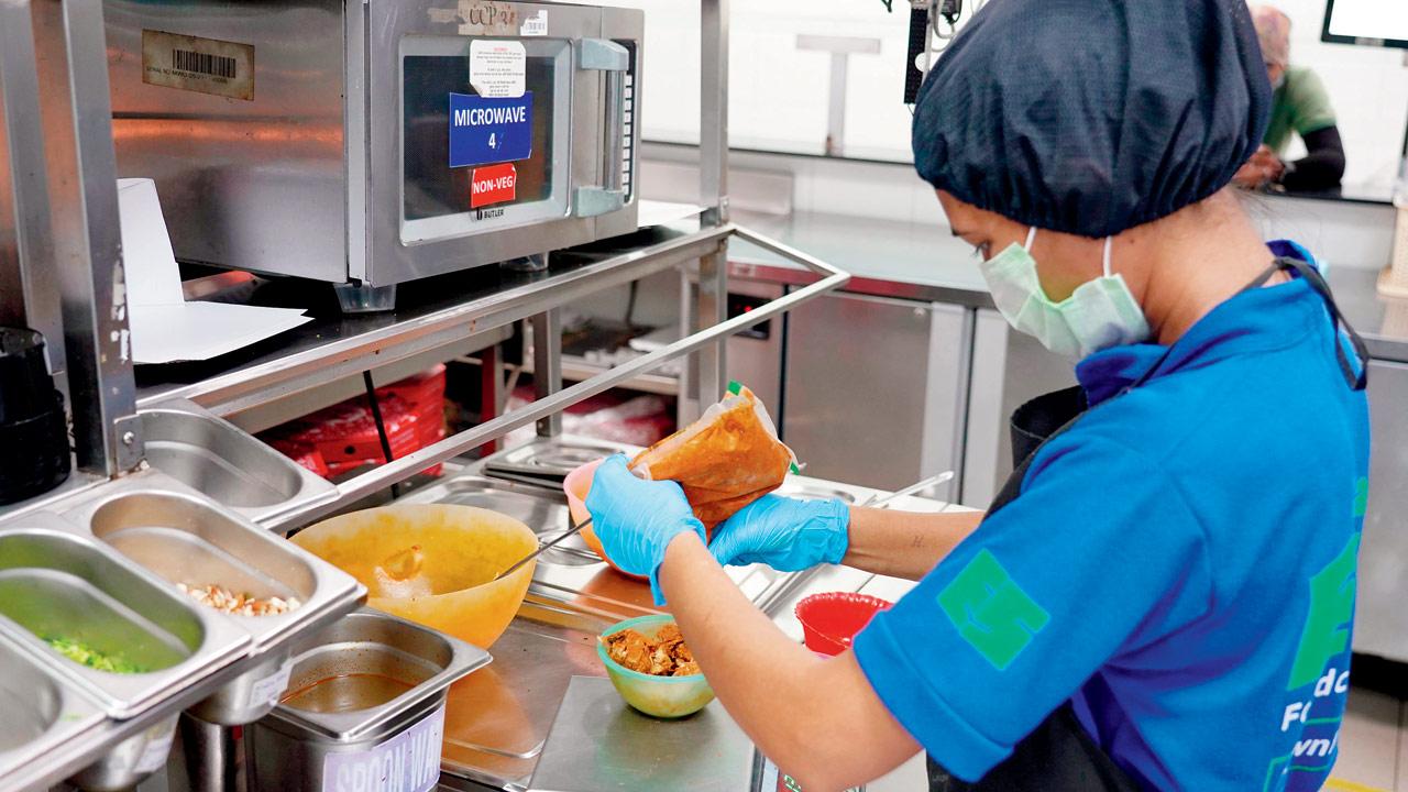 India’s largest cloud kitchen company, Rebel Foods, has one of its biggest takeout facilities in Bhandup. It serves as a hub for back-end operations of multiple brands, catering to Mumbai’s northern suburbs. PIC/ADITI HARALKAR 