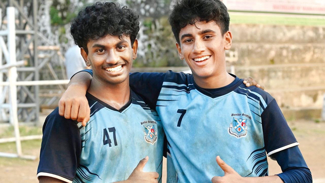 Goal scorers Reuben Thomas (left) and Yash Kapadia