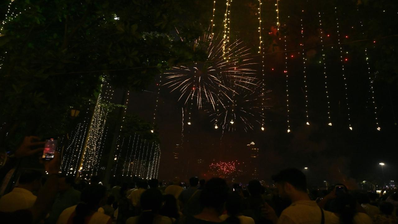 IN PHOTOS: Shivaji Park dazzles as Diwali lights, fireworks brighten skies