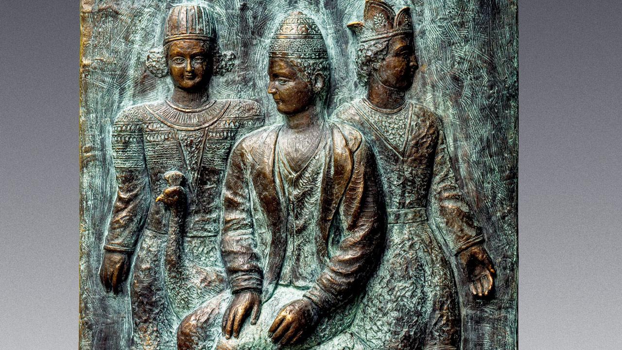 Three Clowns, bas relief sculpture, 2024. Pic Courtesy/ Art Musings 