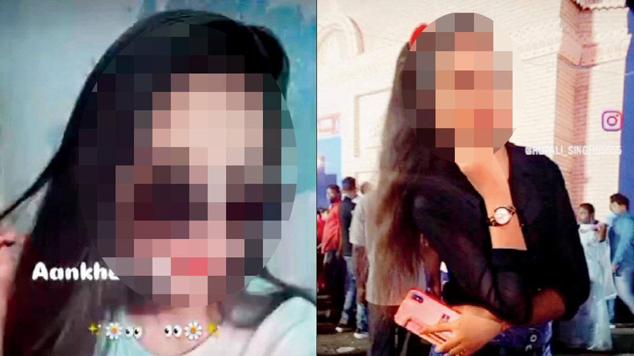 The domestic worker who was seen wearing stolen glasses on WhatsApp (right) The accused posing with a stolen watch