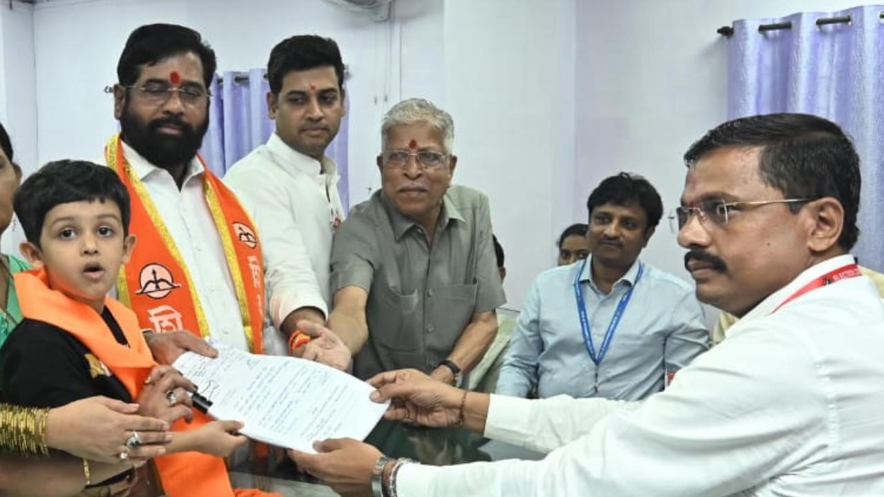 Eknath Shinde will face off against Shiv Sena (UBT) nominee Kedar Dighe, the nephew of Anand Dighe, from his home turf