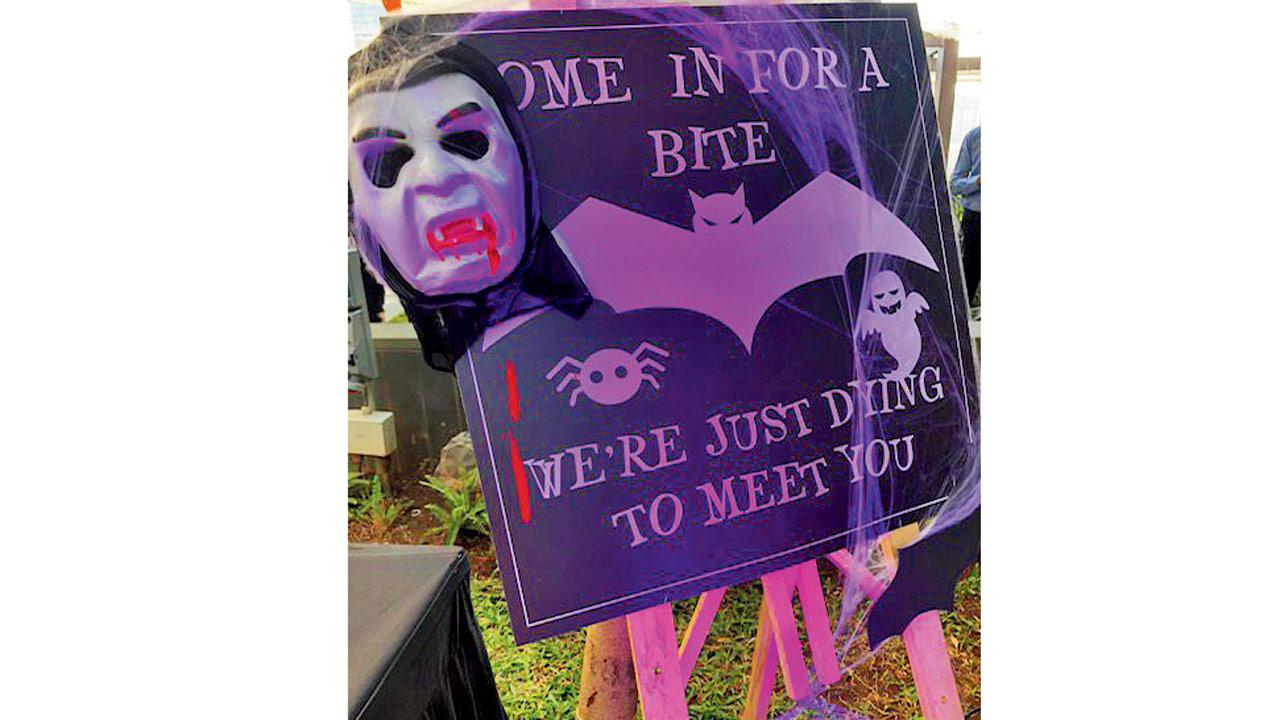 Add an eerie touch to your party with  fun signs.  PIC COURTESY/EVENTS BAY
