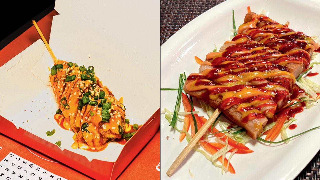 Korean star corn dog and Sotteok
