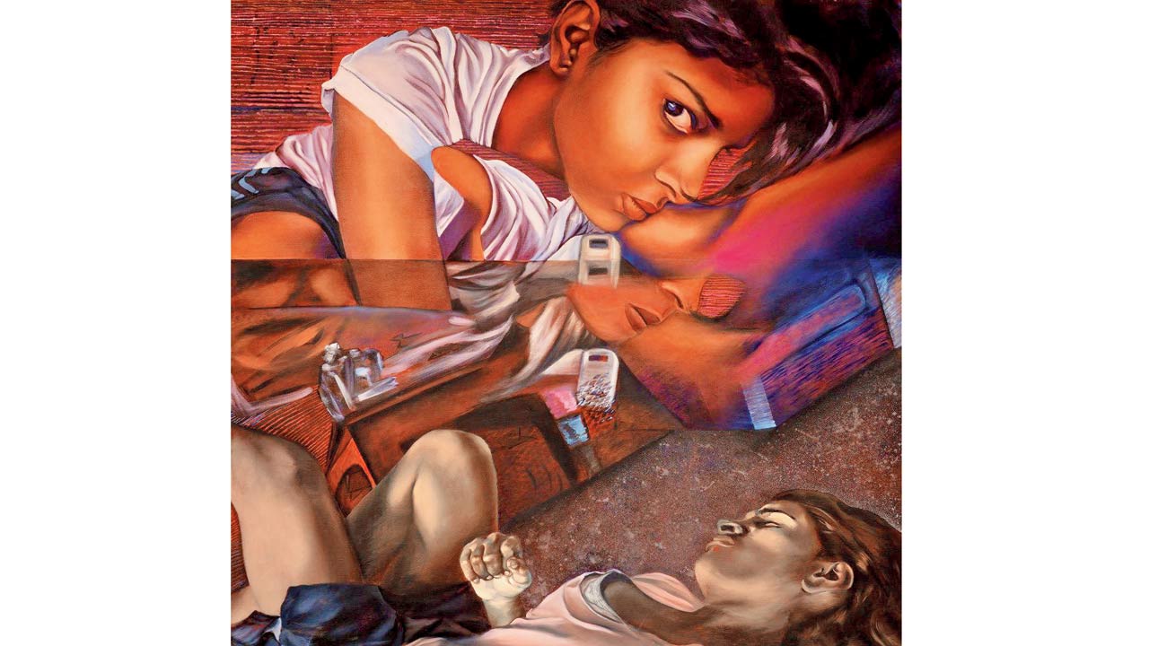 Vasundhara Tewari Broota’s Eye of the Tiger is a commentary on the fiery eyes and spirit of her daughter