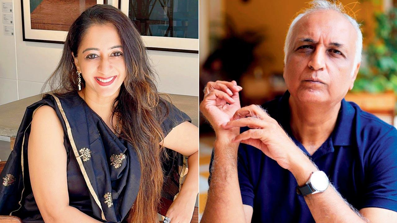 Nona Walia, journalist and author; (right) Madhavan Narayanan, senior journalist