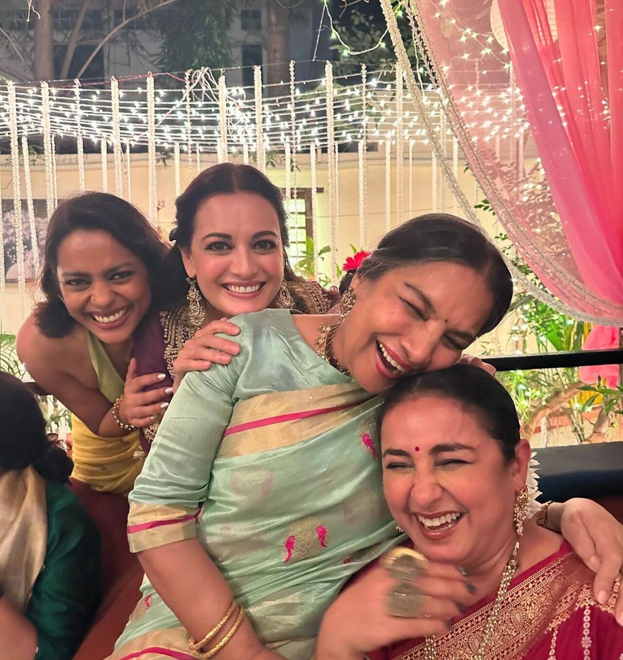 Dia Mirza took to her handle to share some adorable inside pictures from the Diwali party hosted by the Akhtars