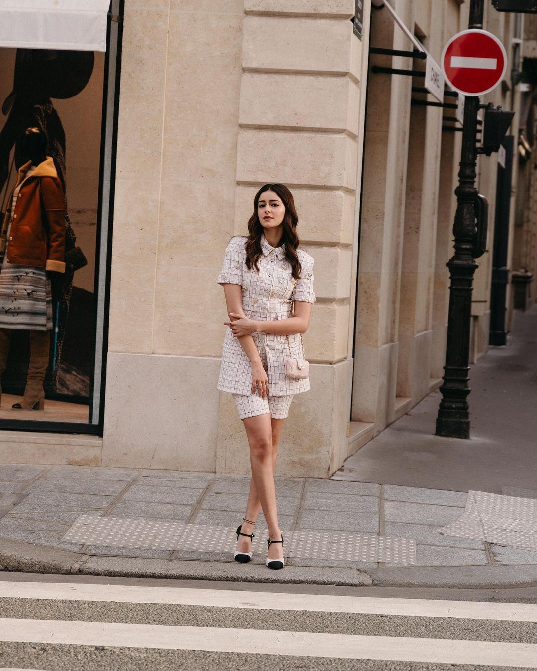 Ananya Panday was dressed for the grand finale of fashion month, created by the Chanel Design Studio, as the brand returned to the Grand Palais for the SS 2025 showcase after a long break.