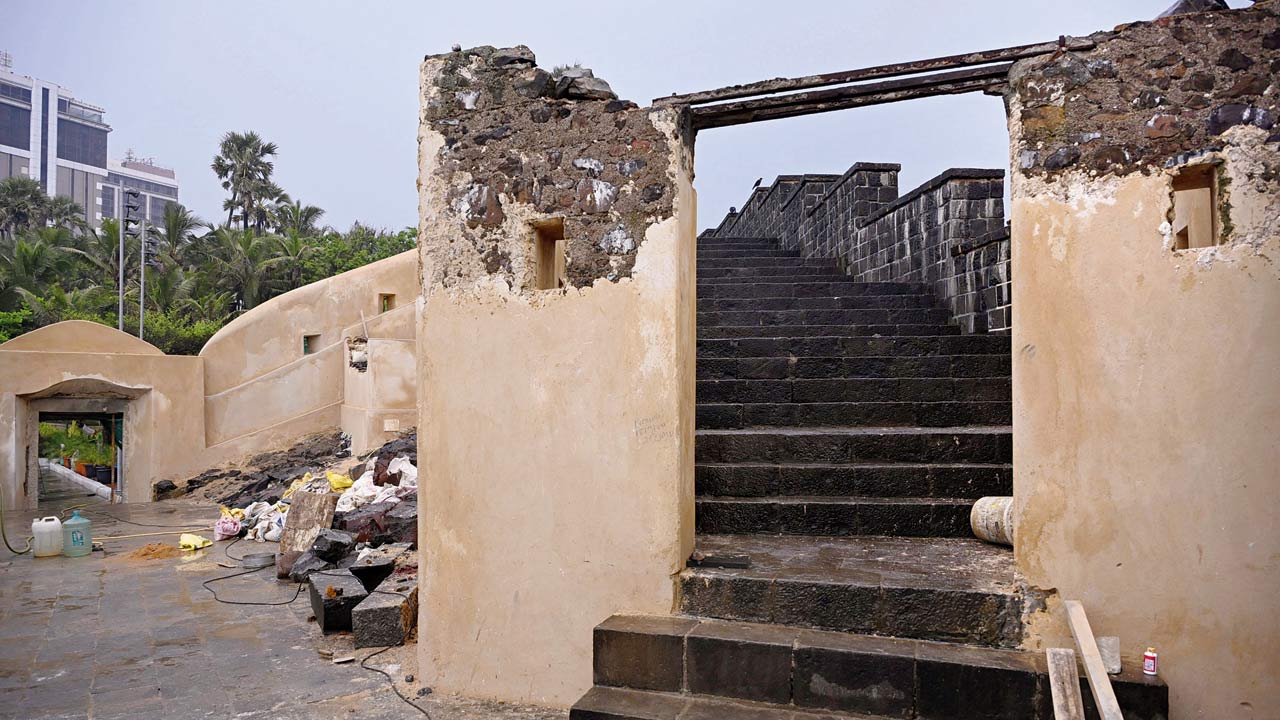 Rocks have been replaced by stairways