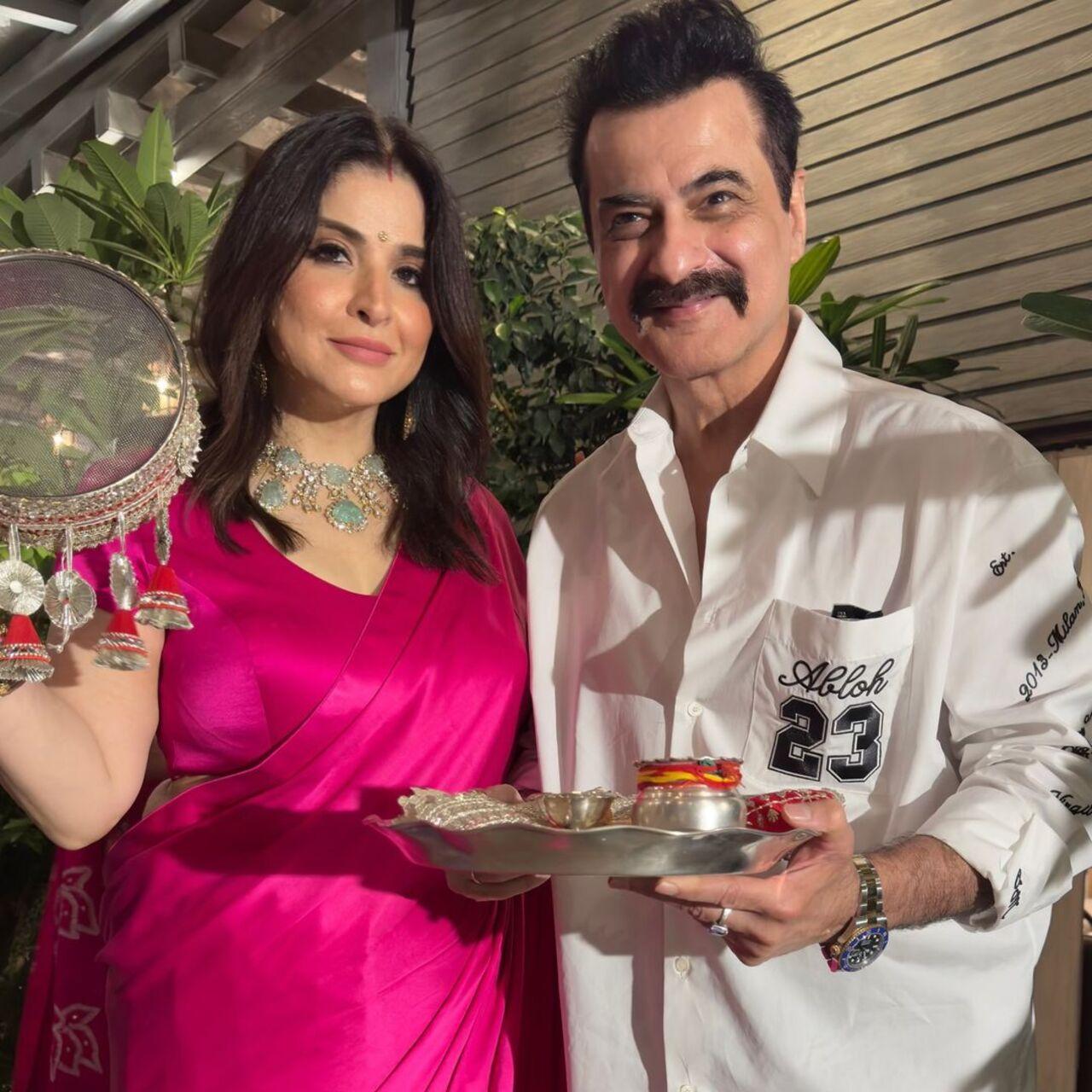 Maheep Kapoor of Fabulous Lives of Bollywood Wives took to Instagram to share pictures from her Karwa Chauth celebrations