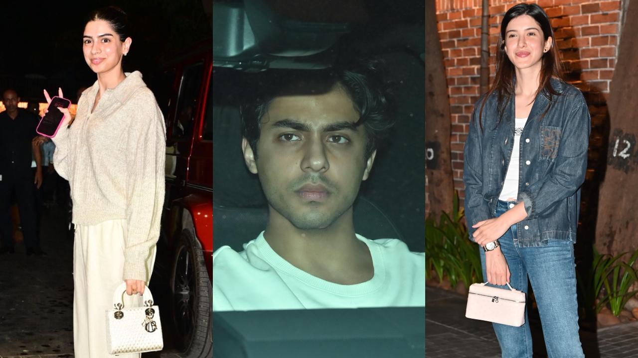 In Pics: Aryan Khan, Khushi, Shanaya Kapoor arrive for Ananya's CTRL screening