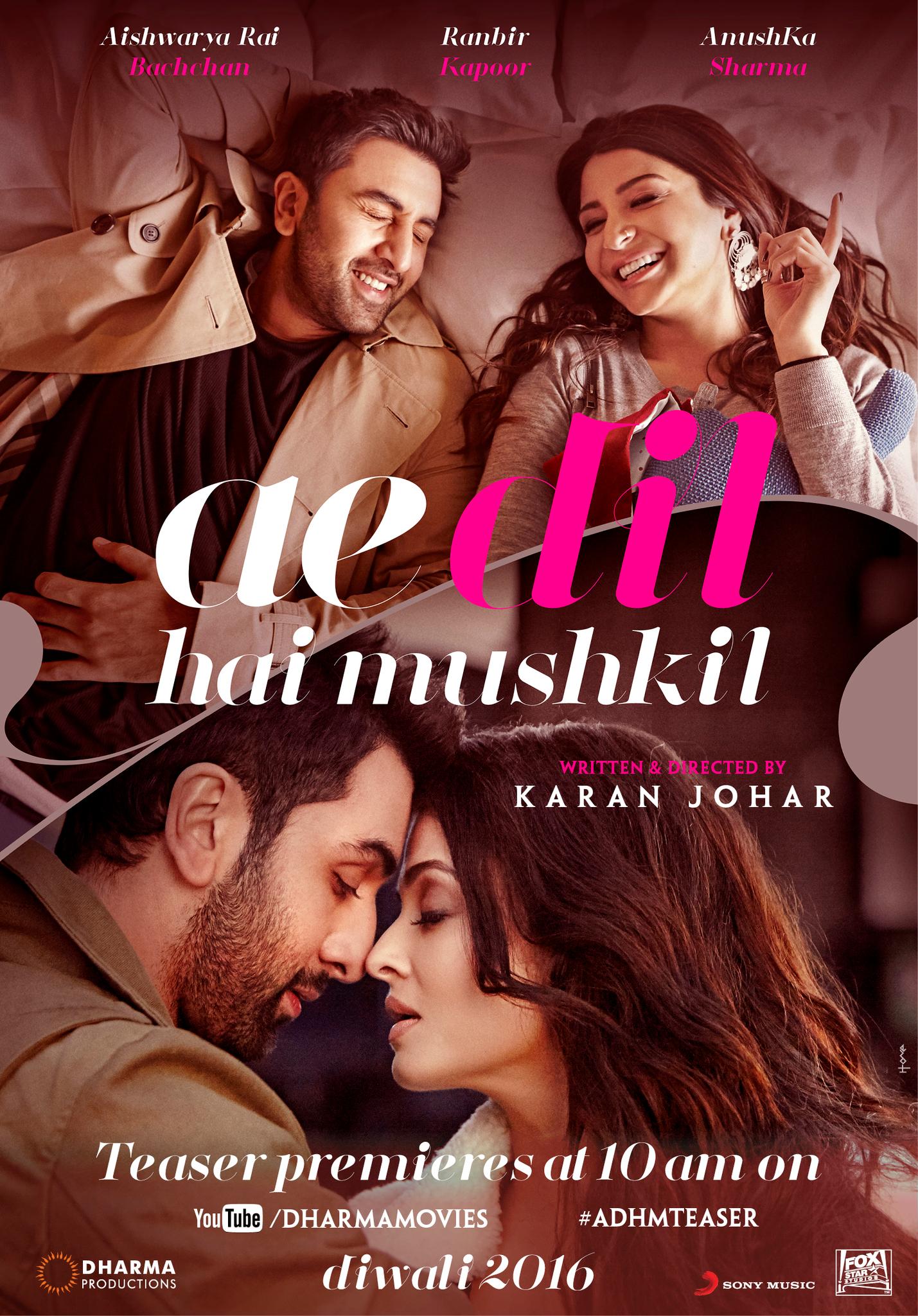 Ae Dil Hai Mushkil  Friendships can get complicated when one person falls in love and the other doesn’t. In Ae Dil Hai Mushkil, Ayan and Alizeh share a deep and playful bond, filled with shared experiences. However, when Ayan falls in love with Alizeh, and she can’t reciprocate, their friendship is strained, leading to their separation.