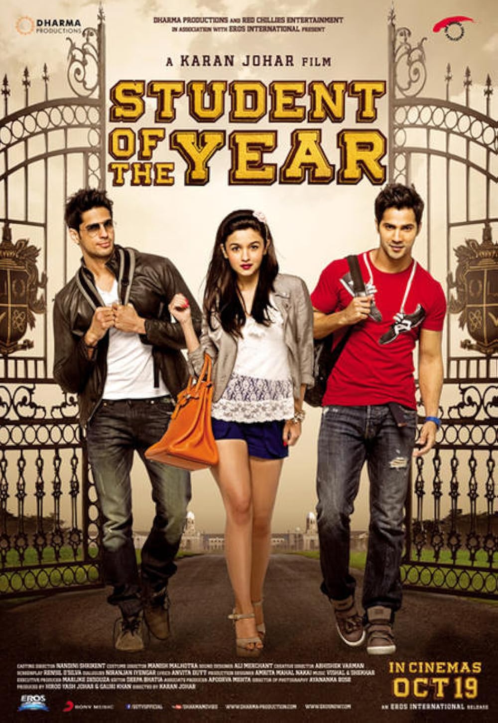 Student of the Year  While Student of the Year introduced us to Alia Bhatt, Varun Dhawan, and Sidharth Malhotra, the friendship between Shanaya, Rohan, and Abhimanyu stands out. Love blooms between these friends, and Shanaya, feeling neglected by Rohan, pretends to date Abhimanyu to make him jealous.