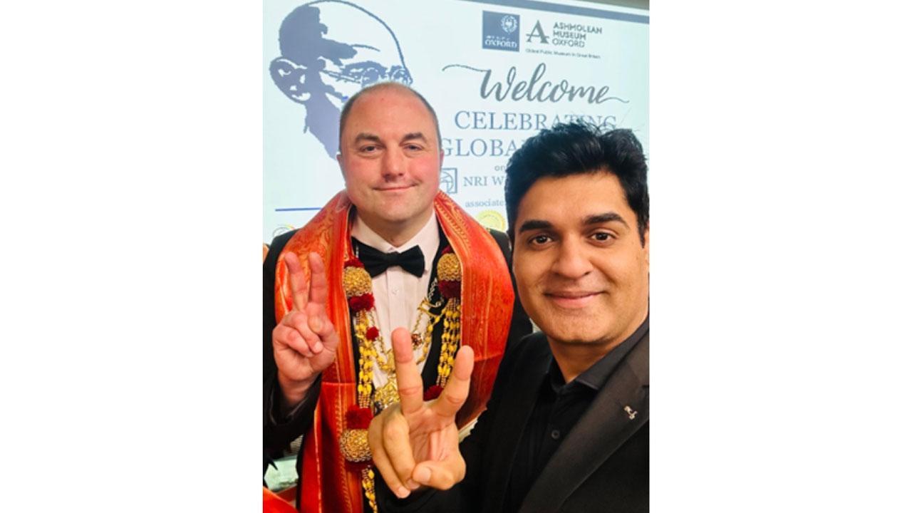 Celebrating Gandhi Jayanti: A Call to Wellness by Amravati's Bhupendra Goud at Oxford University