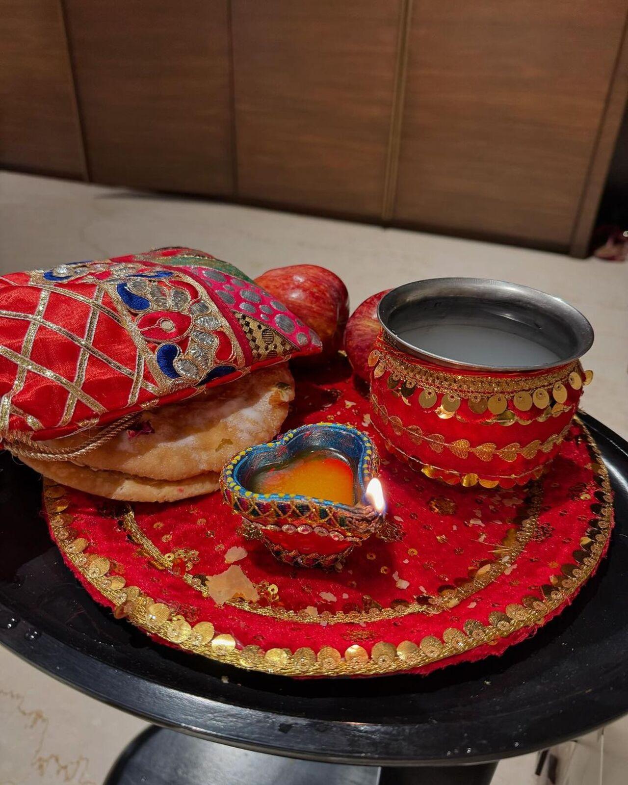 Rakul offered a glimpse of her Karwa Chauth celebrations on Instagram.