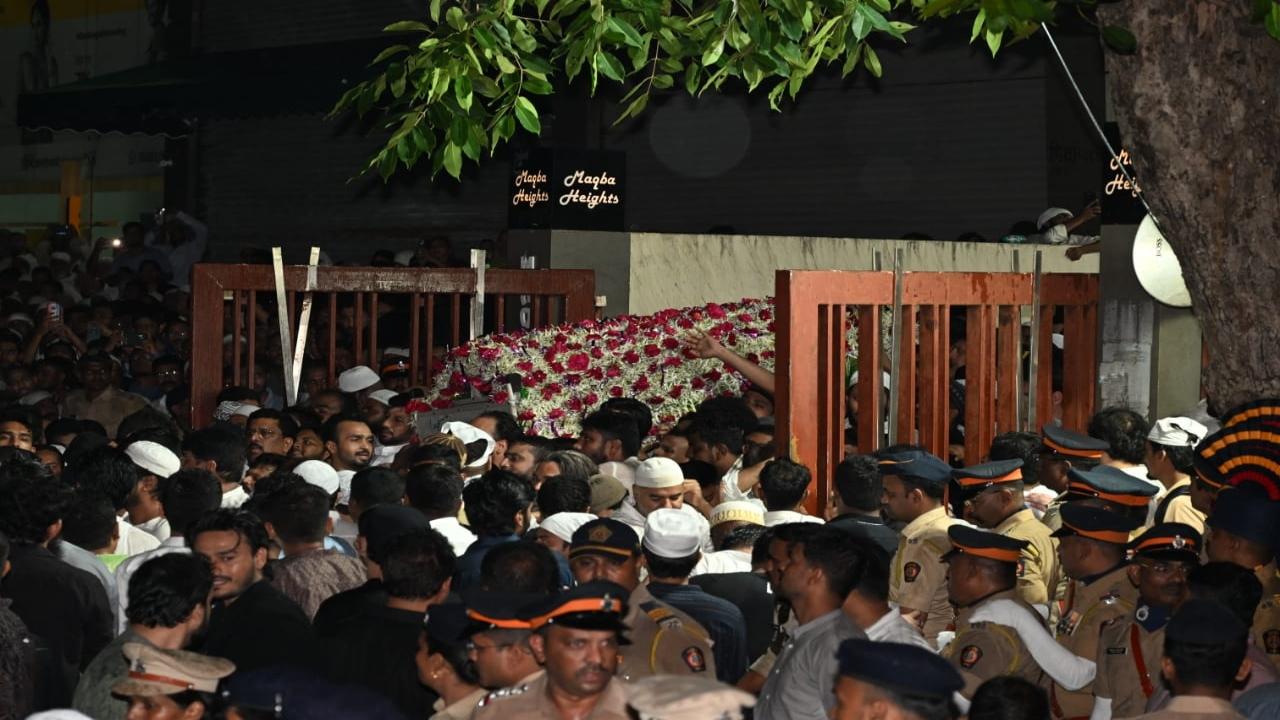 Baba Siddique's final journey began from his home in Bandra on Sunday evening 