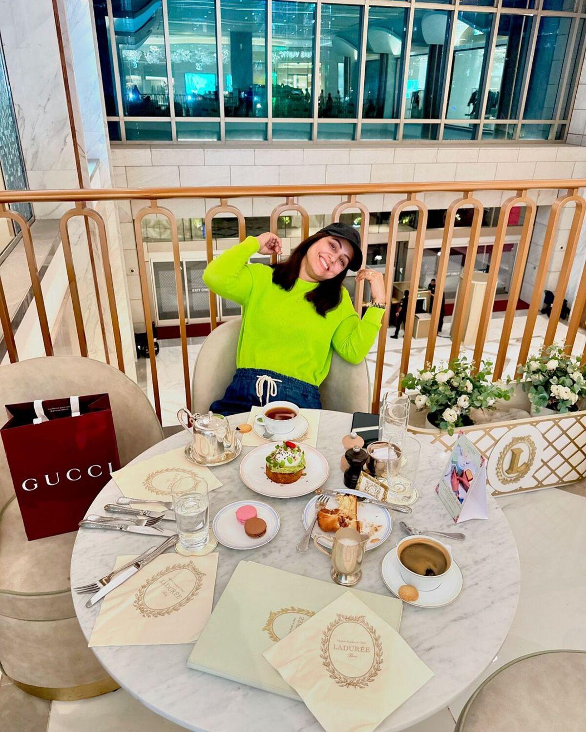 Hina stepped out after months for a shopping spree and to treat herself to a good hot chocolate. 