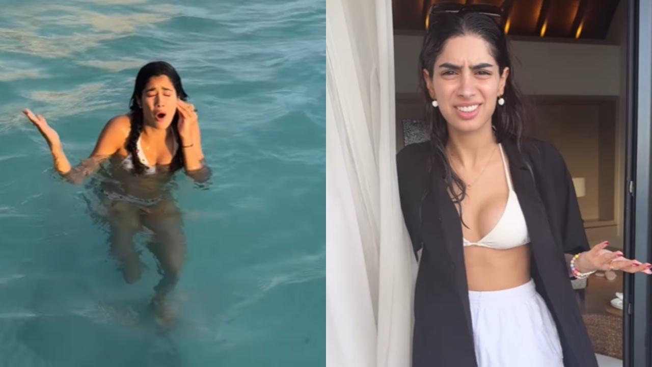 Kardashian, but Indianized! Janhvi Kapoor and Khushi Kapoor recreate Kim's 'diamond earrings' video