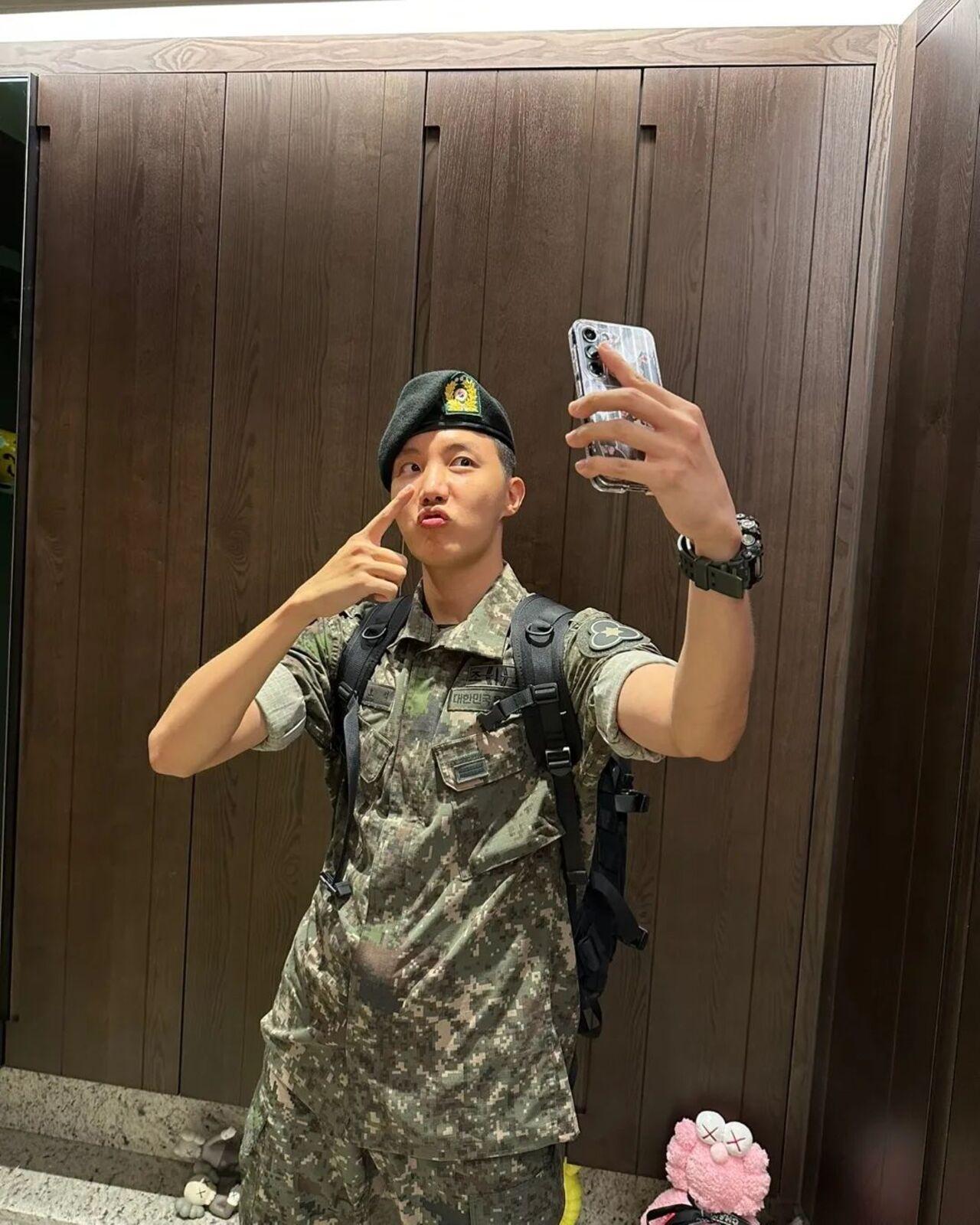 J-hope worked as an instructor at the training battalion in Gangwon Province. 