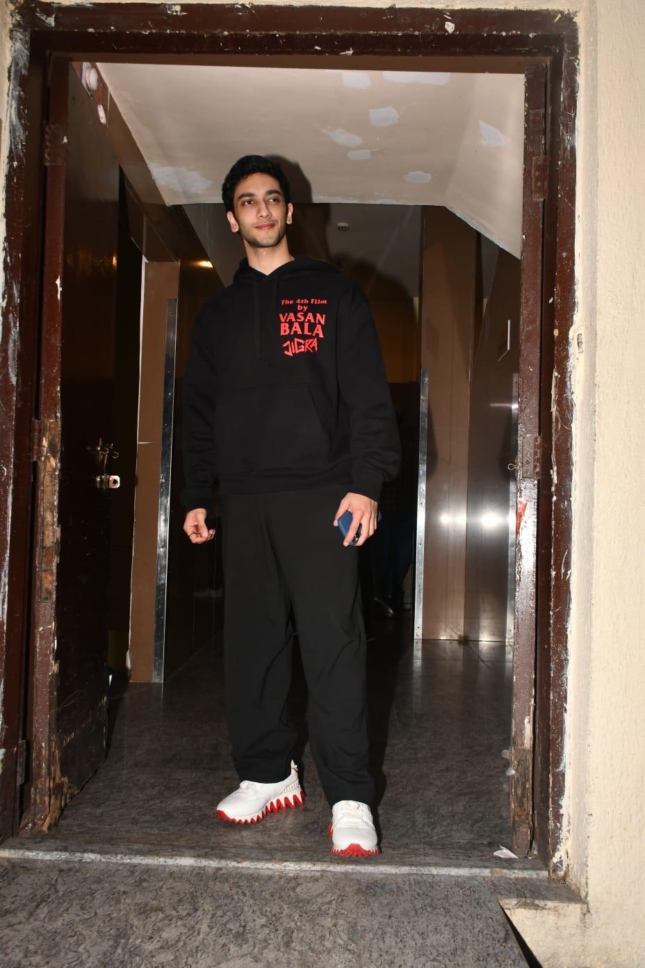 Vedang Raina too looked pleased with himself as he left the movie theatre
