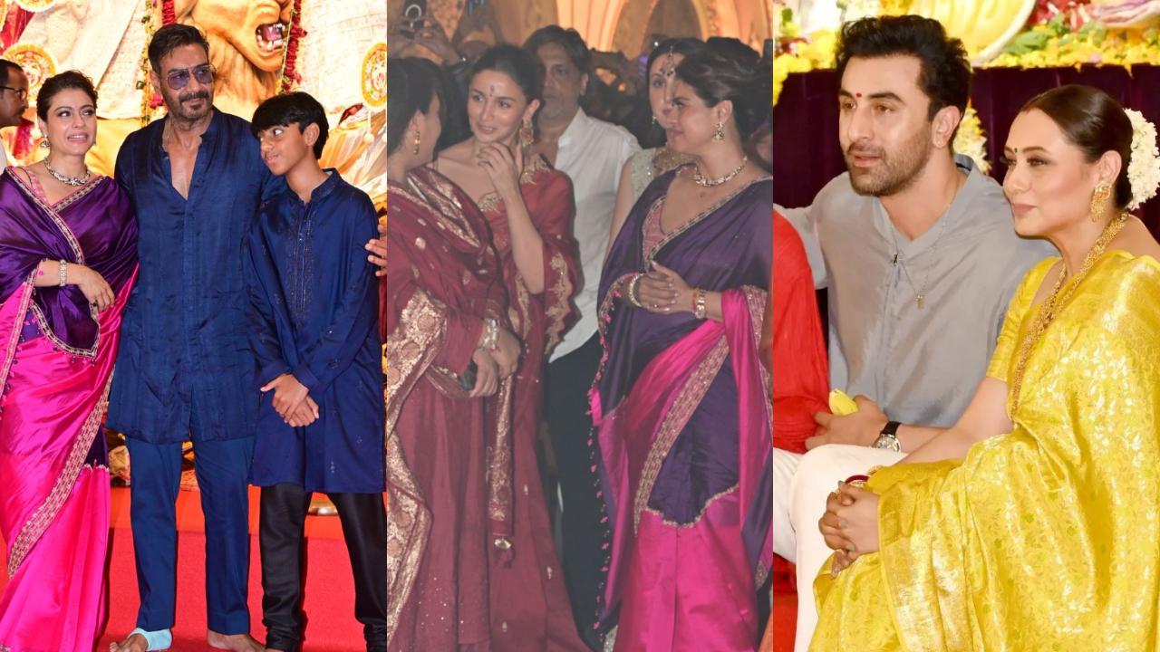In Pics: Bollywood celebs seek blessings at North Bombay Durga puja pandal