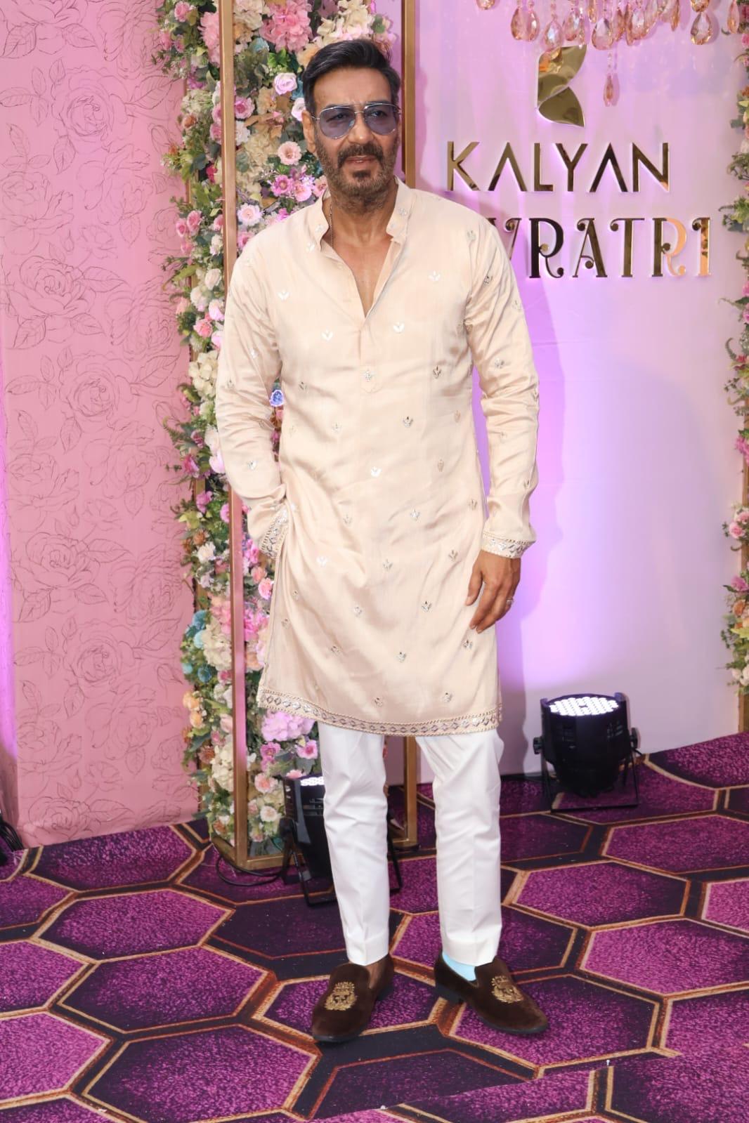 Ajay Devgn, who is one to usually avoid cameras, showed up to celebrate Navratri