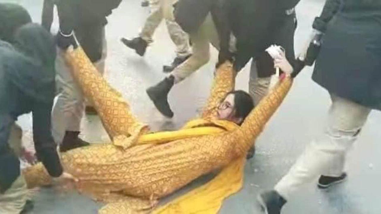 The protest violated Section 144, which prohibits large gatherings, leading to police intervention. Officers used baton charges to disperse the demonstrators, including women.