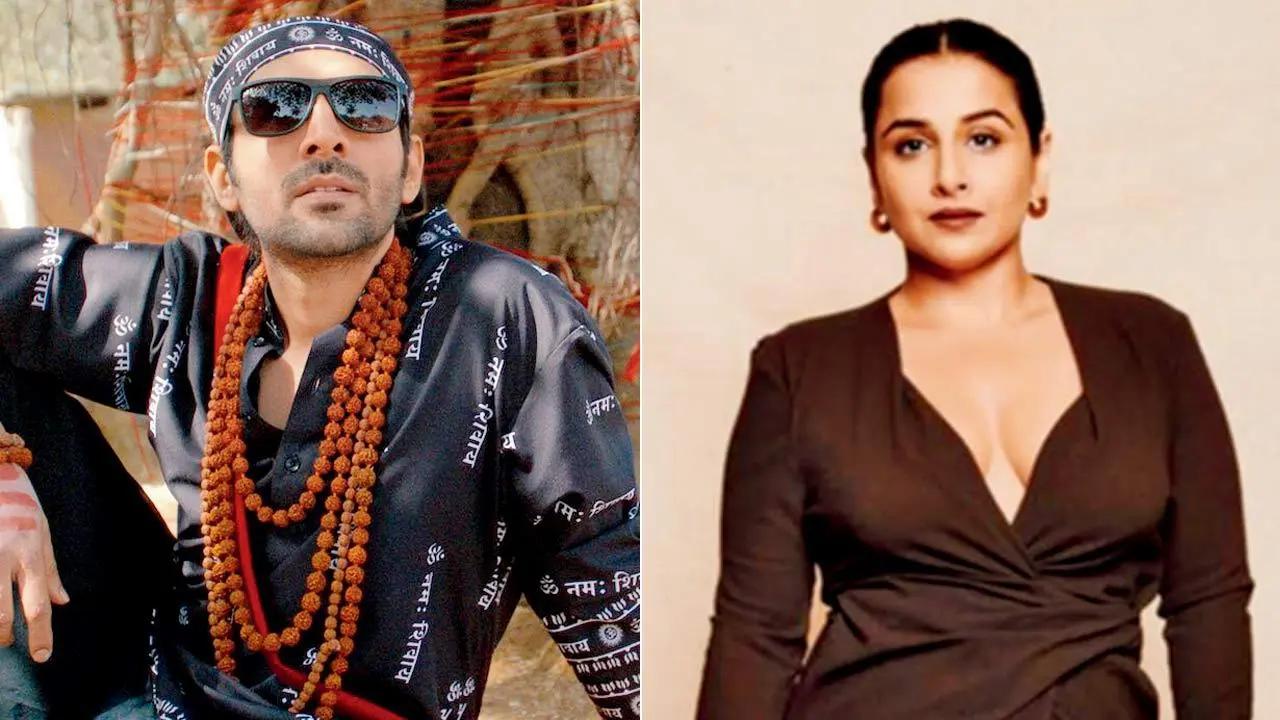 Kartik Aaryan, Vidya Balan seek blessings at Kali Ghat temple ahead of Bhool Bhulaiyaa 3 release