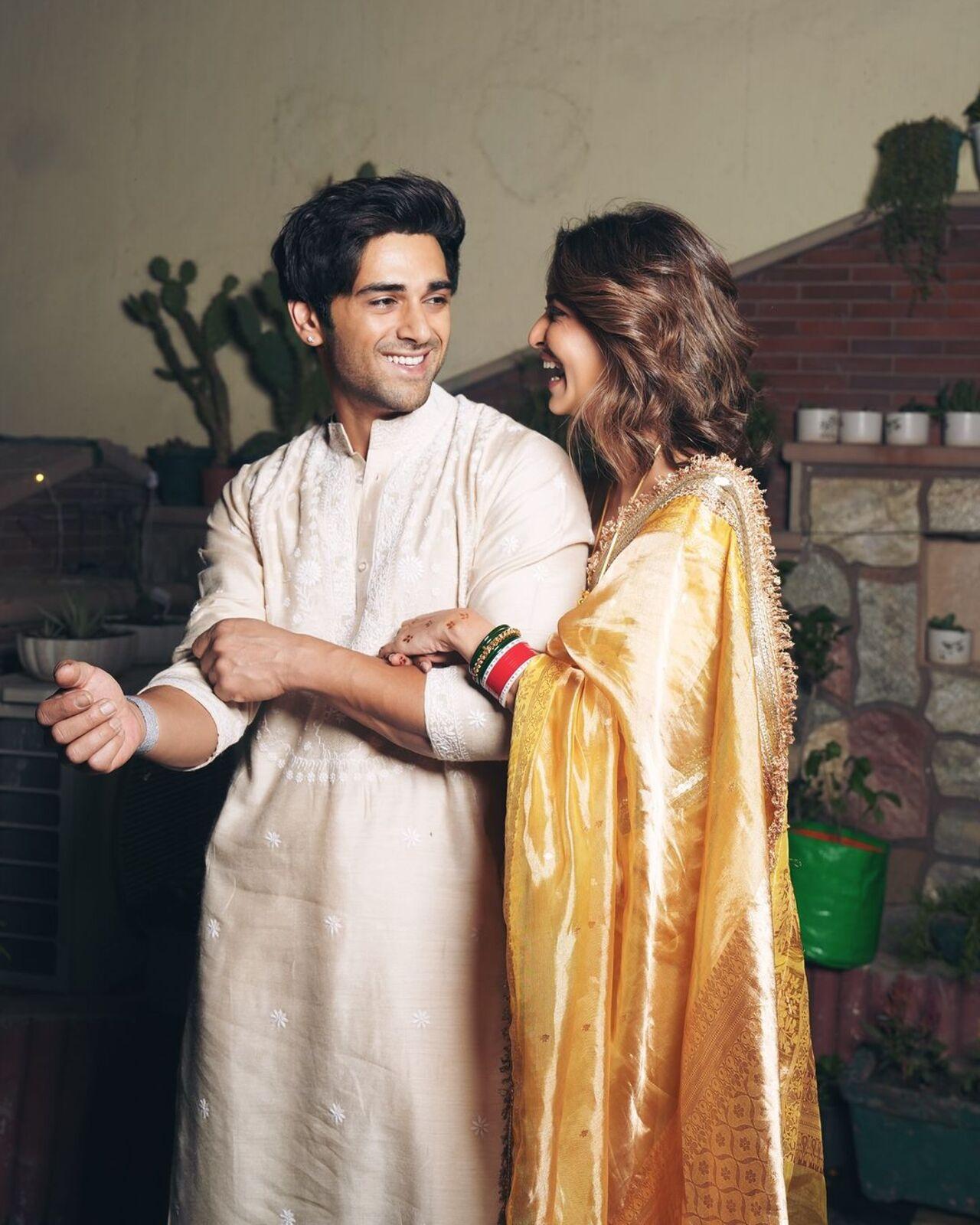 Kriti Kharbanda and Pulkit Samrat also shared pictures from their first Karwa Chauth