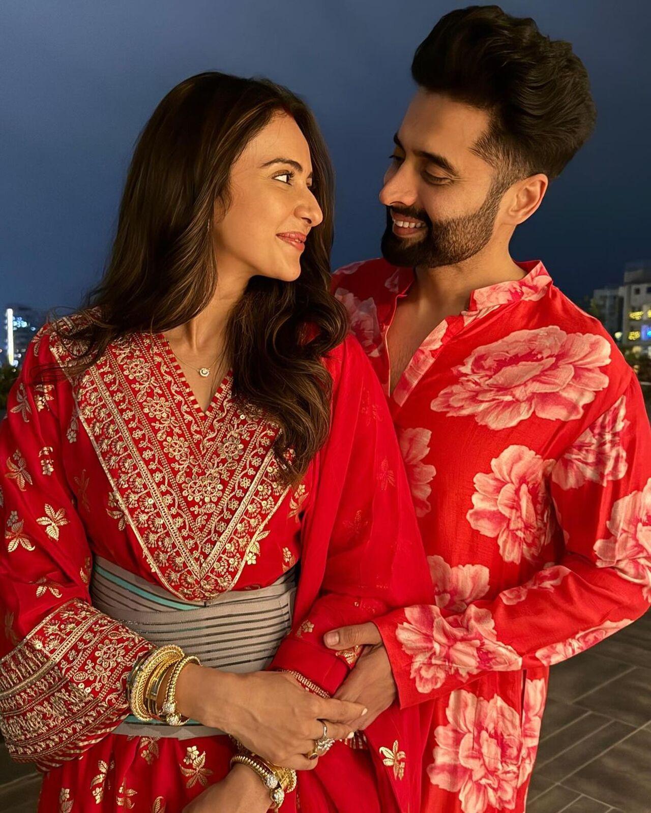 Rakul celebrated her first Karwa Chauth while on bed rest as she recently suffered a back injury while lifting weights in the gym