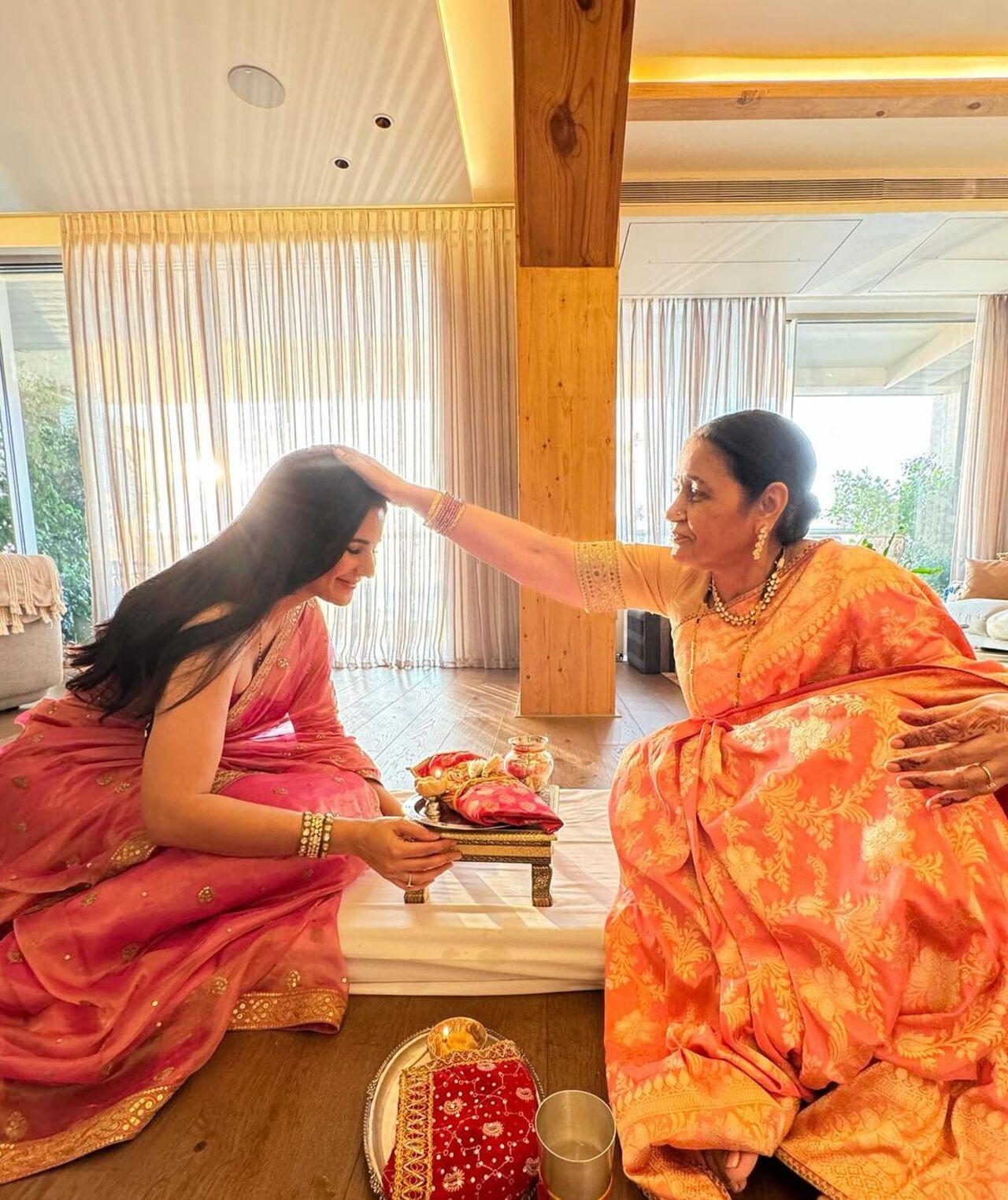 Katrina shared an adorable moment with her mother-in-law as she sought her blessings