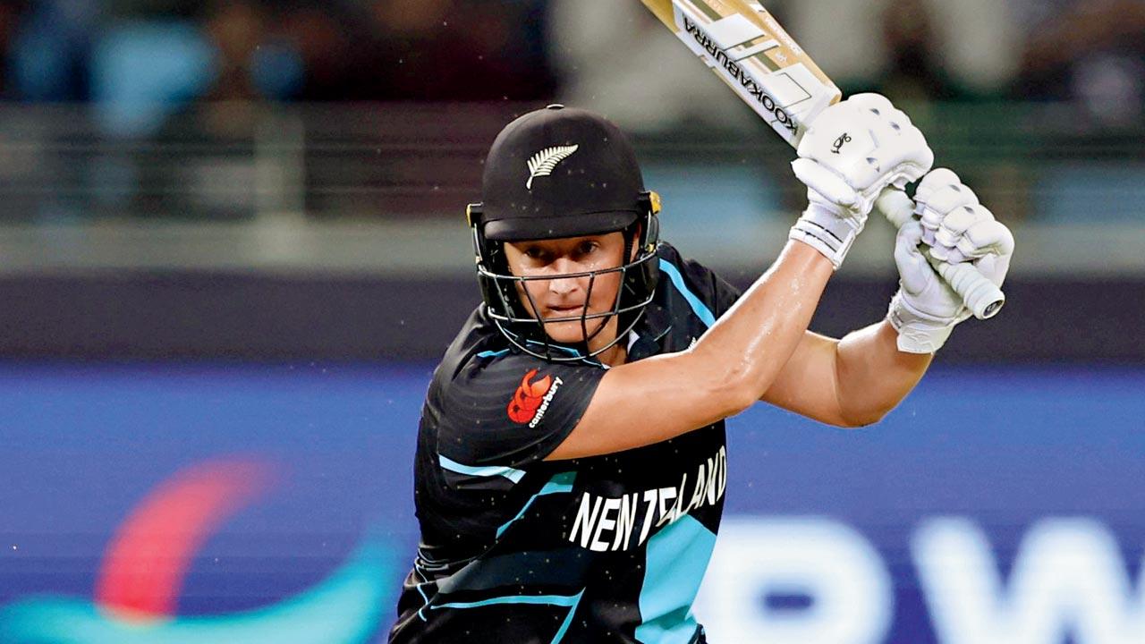 Sophie Devine during her 57 not out yesterday