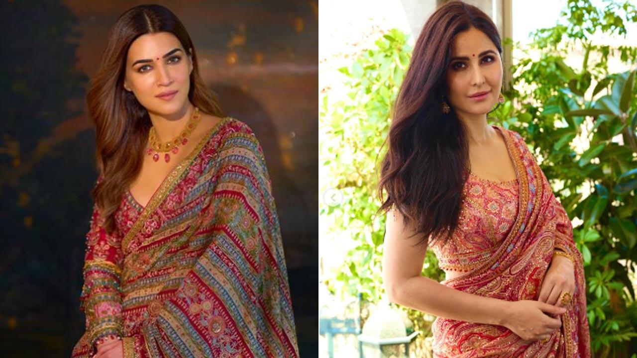 Katrina Kaif and Kriti Sanon radiate timeless elegance in ethnic sarees at Navratri celebrations