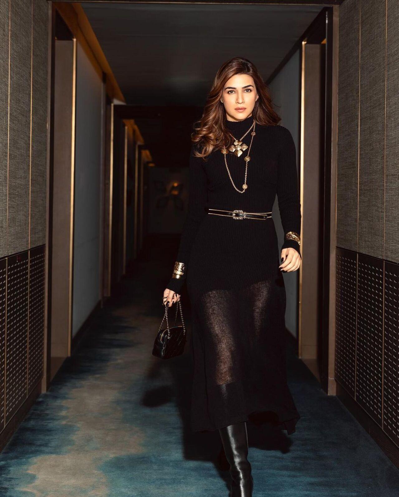 At the IIFA 2024, Kriti Sanon introduced herself as a producer under Blue Butterfly Films. She wore a black Chanel outfit fresh off the runway.
