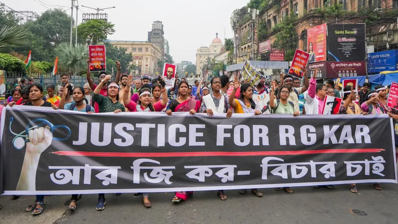 Kolkata rape-murder: Junior doctors take out mega protest march on Mahalaya, demand justice for RG Kar victim