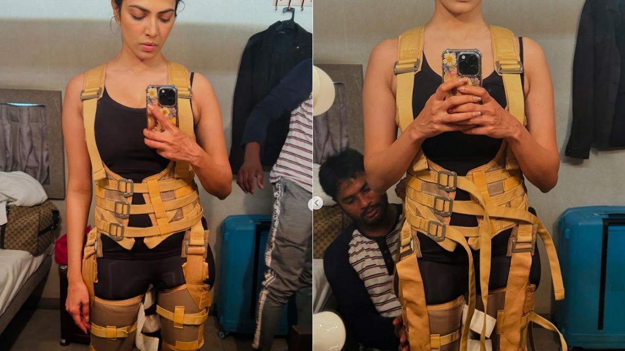 Malavika Mohanan shares a glimpse of her ‘challenging’ shoot prep