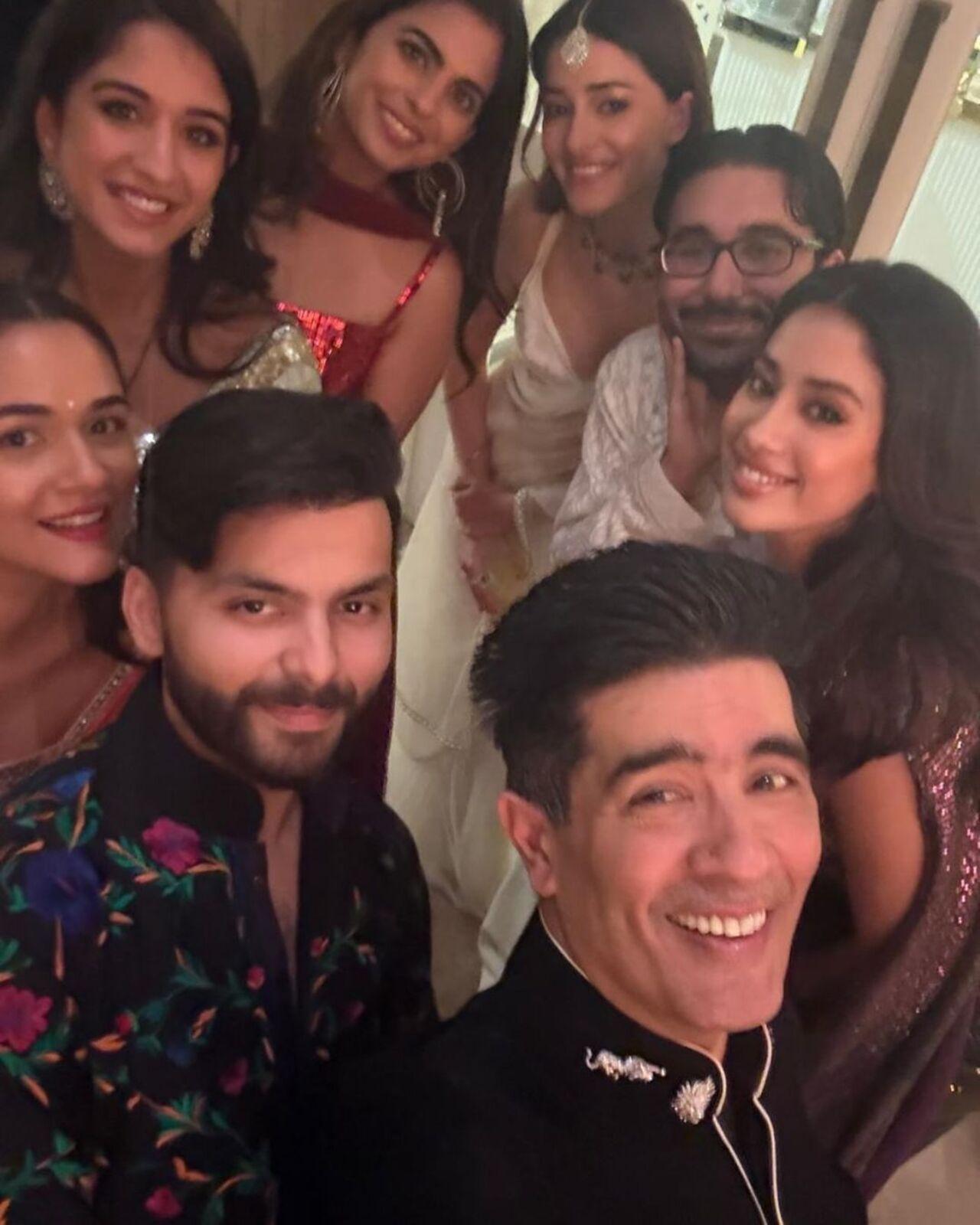 Host Manish Malhotra clicks a selfie with the GenZ crowd at his party