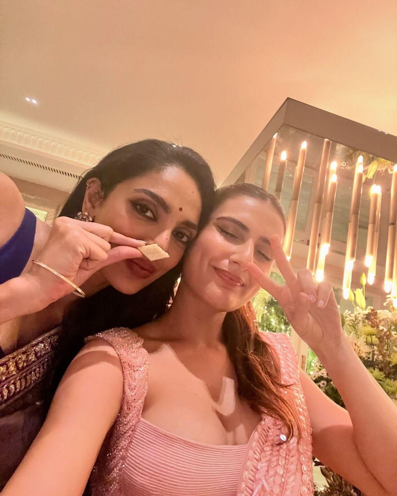Fatima and Sobhita Dhulipala take a quick selfie before indulging in Diwali sweets