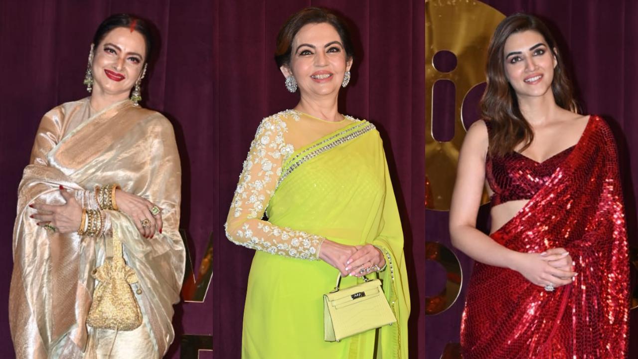 Rekha, Nita Ambani, Kriti Sanon, and others at Manish Malhotra’s store launch