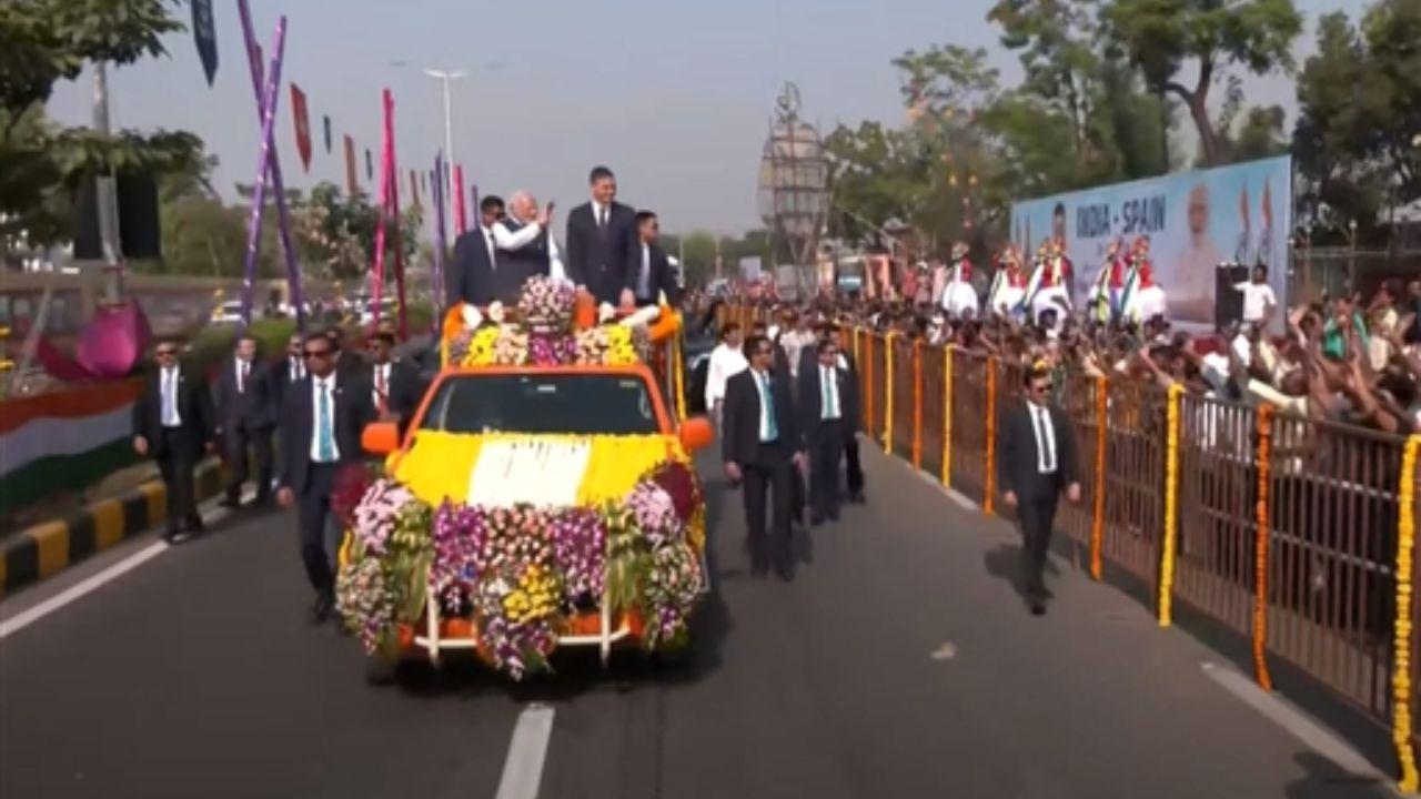 Modi and Sanchez were greeted with performances by various artists showcasing India's rich culture as they proceeded towards the Tata Advanced Systems facility