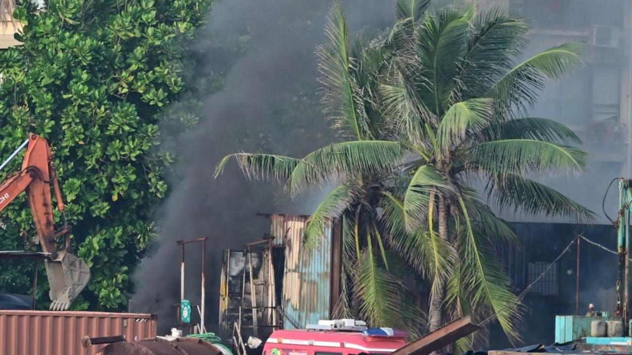 The fire was doused moments after the incident was reported to the civic authorities, they said