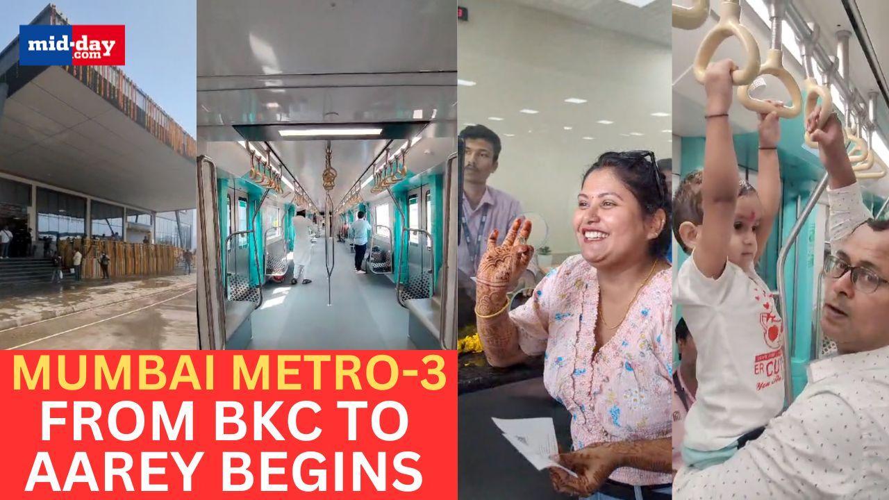 Good News for Mumbaikars! Mumbai Metro Line 3 from Aarey to BKC begins operation