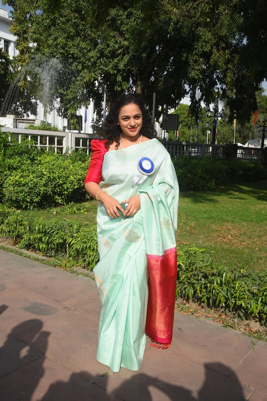 Actor Nithya Menen received the National Film Award for Best Actress in a Leading Role for her performance in the 2022 film 'Thiruchitrambalam.'