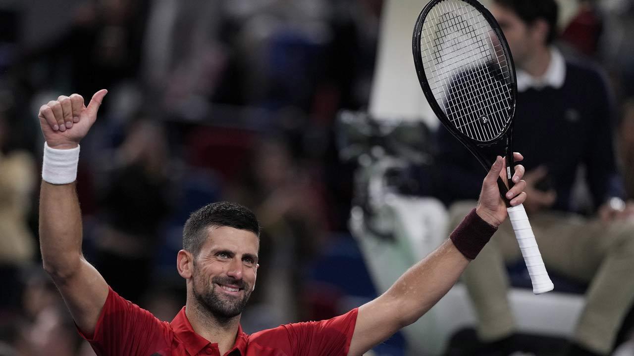 Djokovic remains on course for 100th tour-level title with win over Cobolli