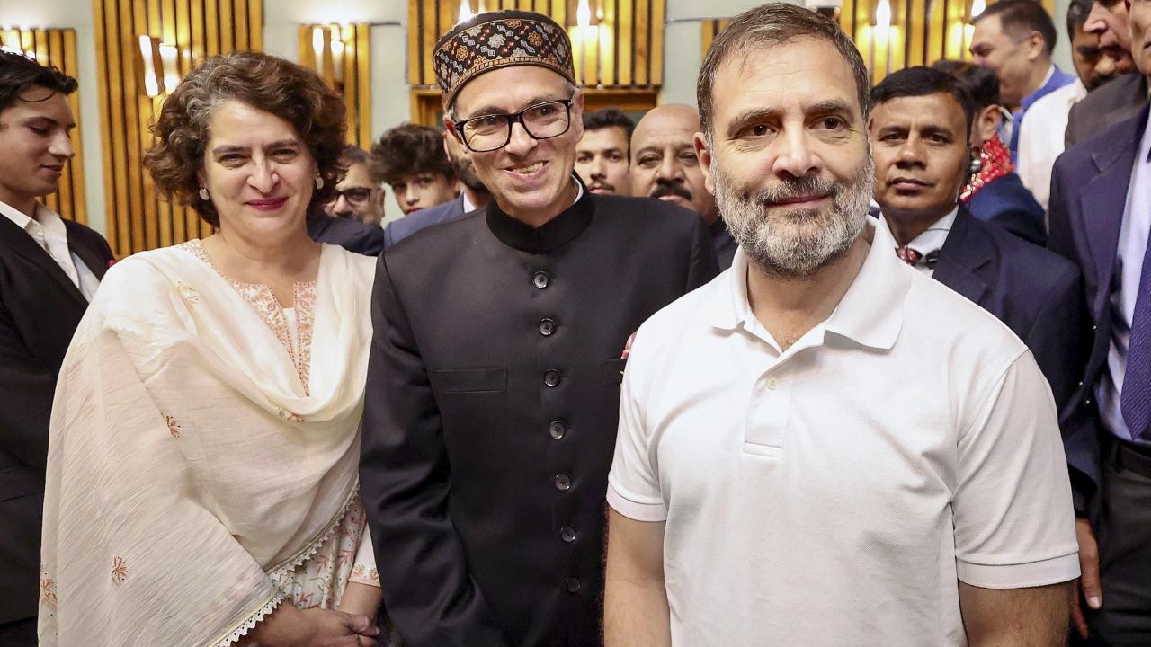 INDIA Bloc leaders attended the event in full strength. Among those who had gathered at the Sher-i-Kashmir International Convention Centre (SKICC) were Congress leaders Rahul Gandhi, Priyanka Gandhi Vadra and Mallikarjun Kharge, SP chief Akhilesh Yadav, Left leaders Prakash Karat and D Raja, DMK's Kanimozhi and NCP's Supriya Sule. PDP chief Mehbooba Mufti also attended the event